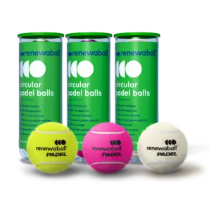 different colored balls with the cans